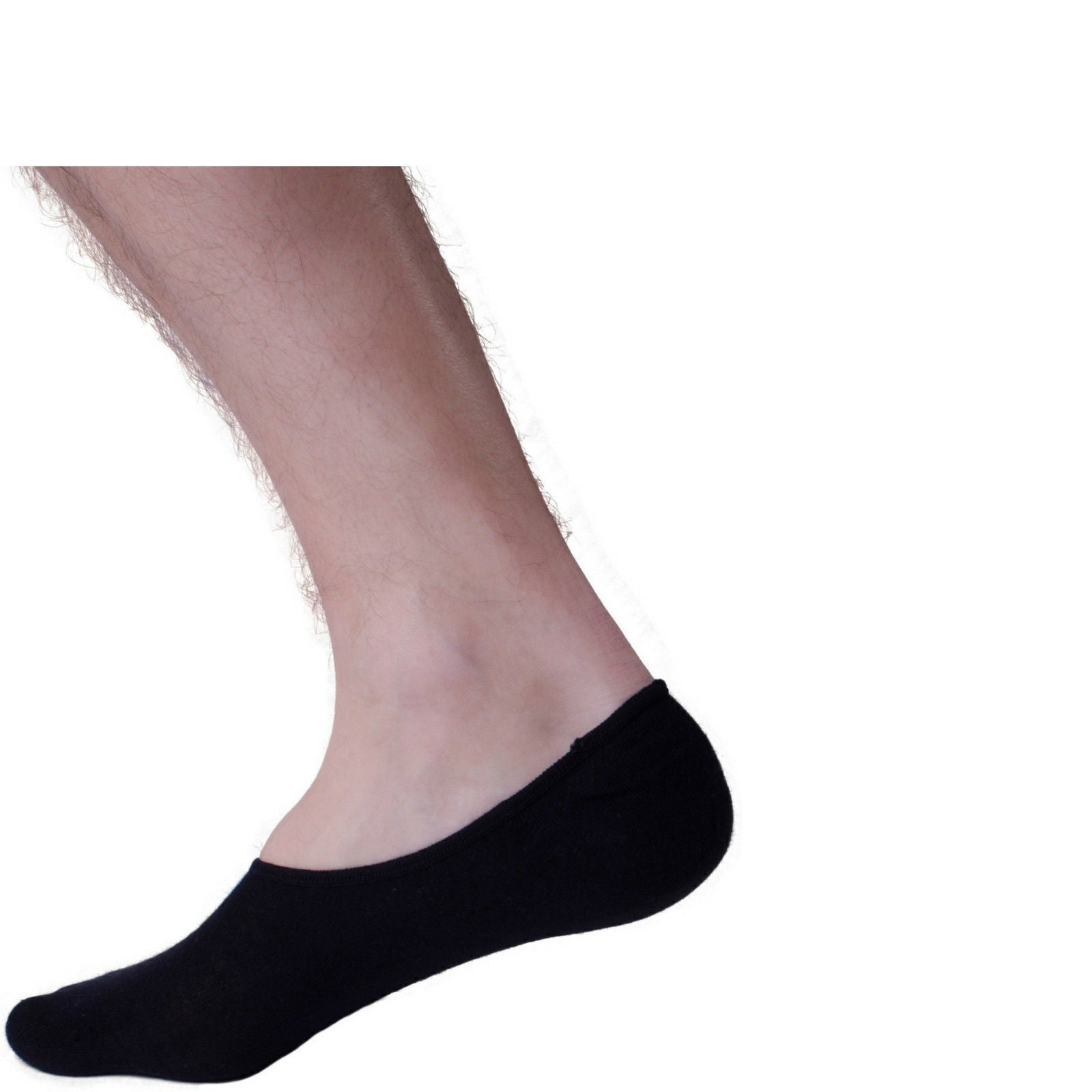 Br Apparel No Show Cotton Non Slip Heel Grip Low Cut Invisible Footlet Seamless Black Size 2 8 Socks