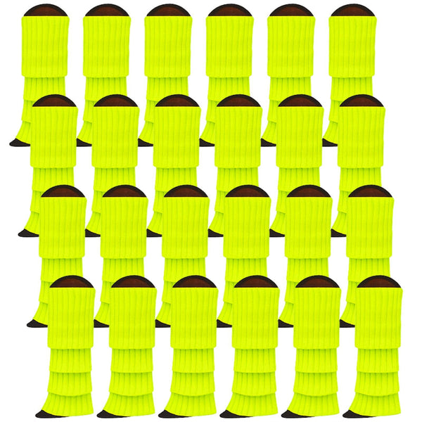 24X Womens Disco Winter Knit Dance Party Crochet Legging Socks Costume Assorted Pack Leg Warmers