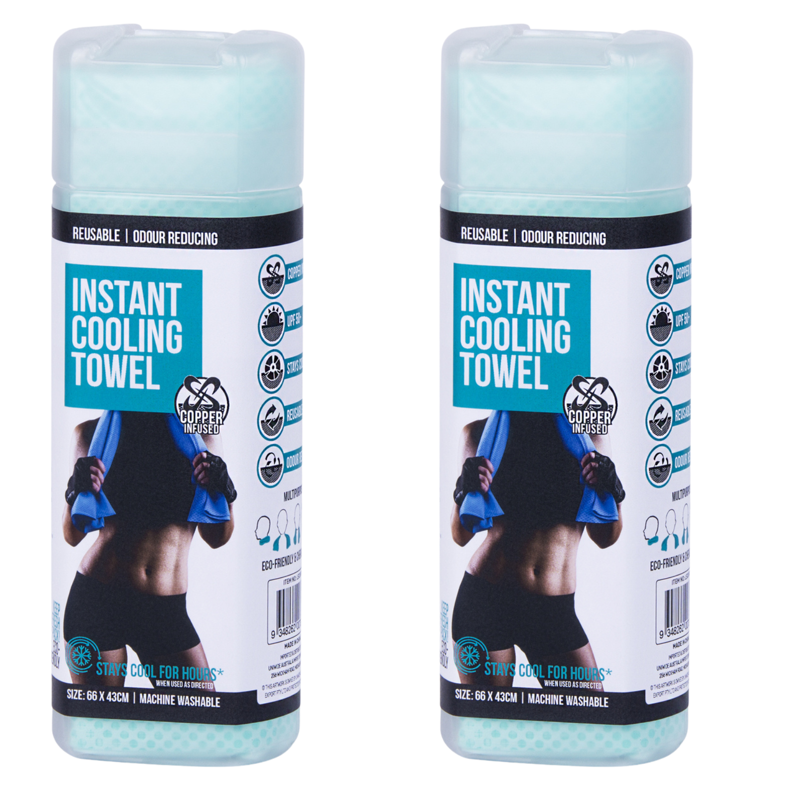 Br Home 2X Instant Cooling Towel Upf 50+ Ice Cold Sport Sweat Absorbing Leisure 66X43 Towels & Washcloths