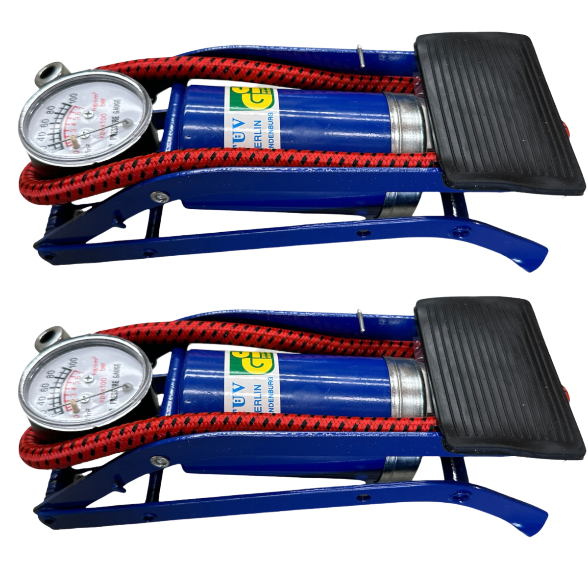 Br Auto 2X High Pressure Foot Pump Ball Bicycle Motorbike Car Tire Inflator Tyre Air Pumps