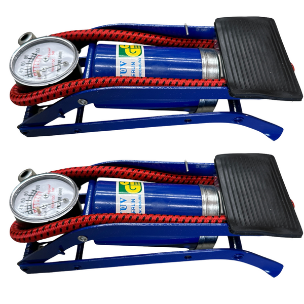 Br Auto 2X High Pressure Foot Pump Ball Bicycle Motorbike Car Tire Inflator Tyre Air Pumps