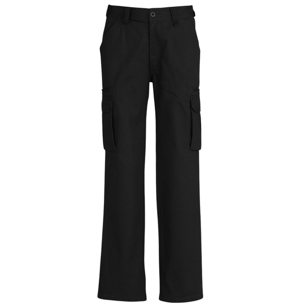 Br Apparel Mens Cargo Work Wear Trousers 100% Cotton Tradie Pockets Military 310Gsm Black Pants