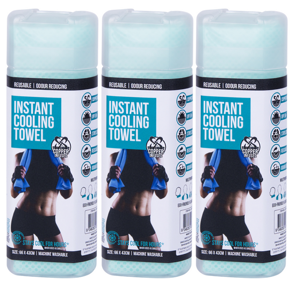 Br Home 3X Instant Cooling Towel Upf 50+ Ice Cold Sport Sweat Absorbing Leisure 66X43 Gym Towels