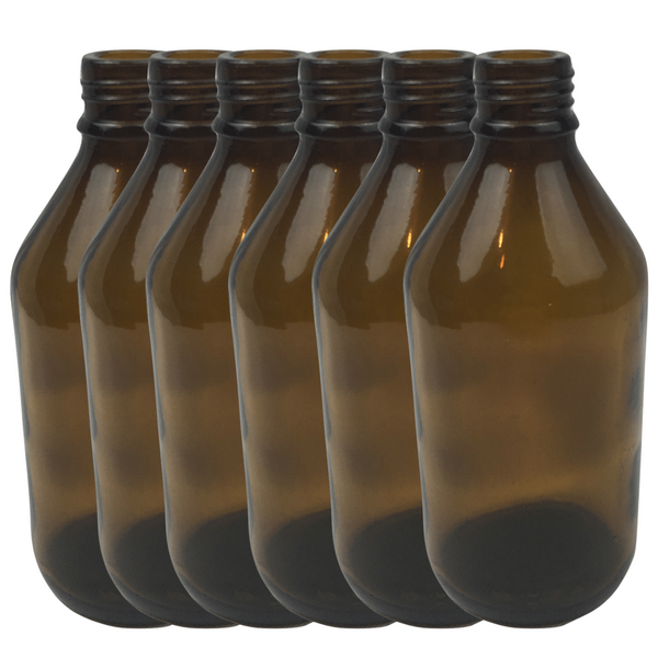 Br Home 6X 600Ml Amber Glass Bottle Cosmetic Essential Oil General Purpose Storage Travel Bottles & Containers