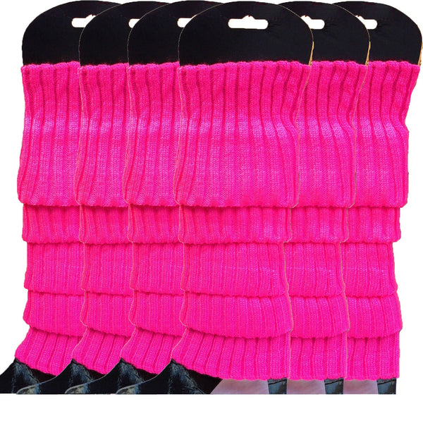 6X Womens Disco Winter Knit Dance Party Crochet Legging Socks Costume Assorted Pack Leg Warmers