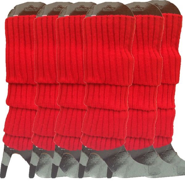 6X Womens Disco Winter Knit Dance Party Crochet Legging Socks Costume Assorted Pack Leg Warmers
