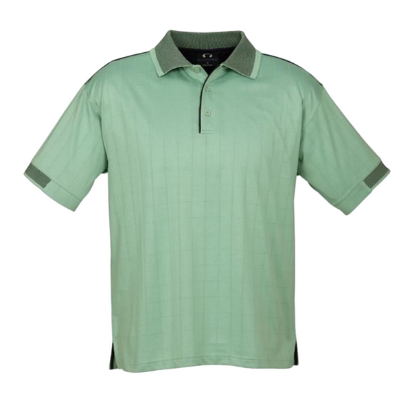 Mens Noosa Self Check Polo Shirt High Quality Breathable Top Casual Mint/Navy T Shirts