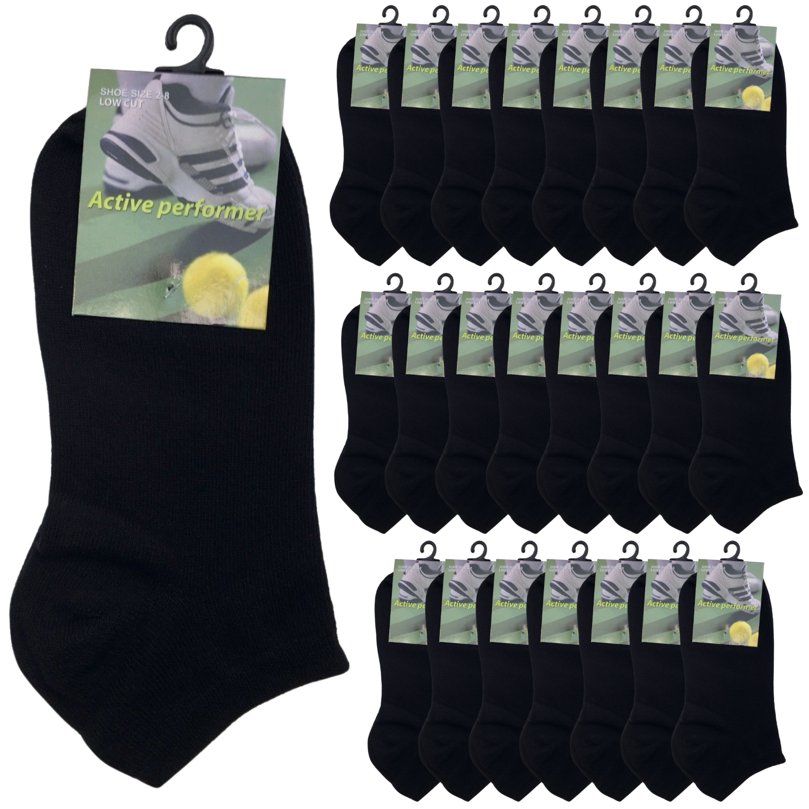 Br Apparel 24X Cotton Ankle Sport Low Cut Mens Womens Running Bulk Anklet Socks