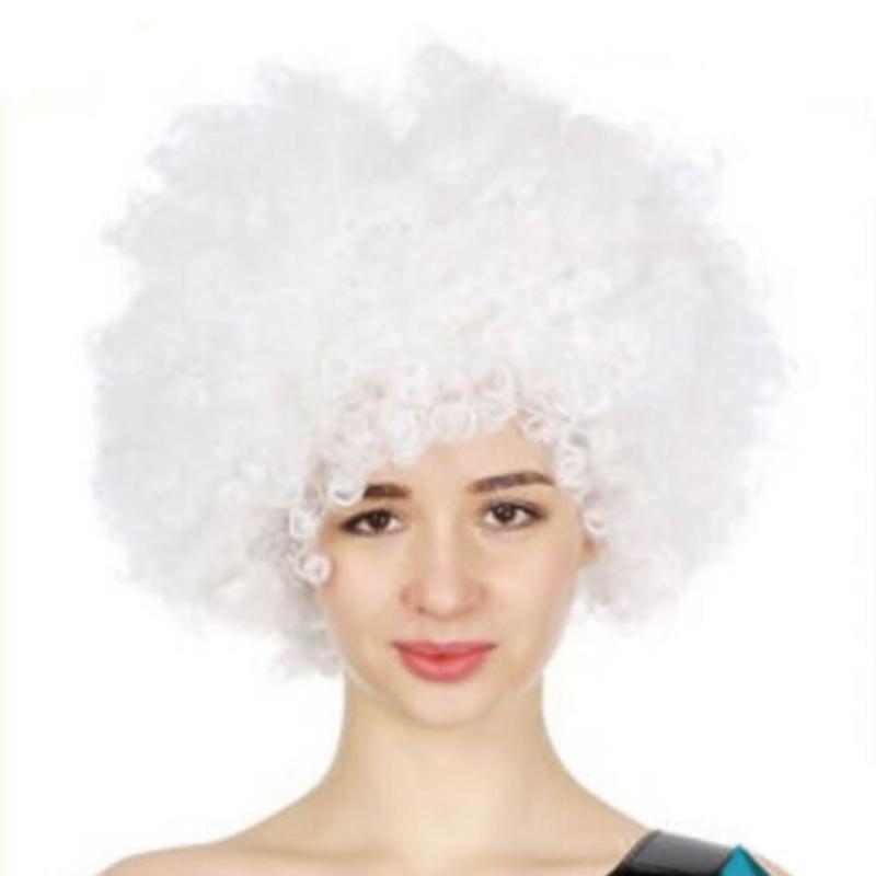 Br Costumes Deluxe Afro Wig Curly Hair Party Fancy Disco Circus 70S 80S Dress Up White Wigs Facial Hair