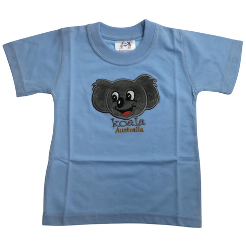 Br Apparel Kids Koala Australia T Shirt Tee Souvenir Gift Childrens 100% Cotton Top Sky Blue Unisex Costumes