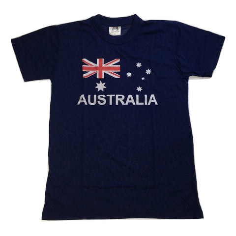 Br Apparel Adult Australian T Shirt Day 100% Cotton Souvenir Tee Top Flag Blue Large Unisex Costumes