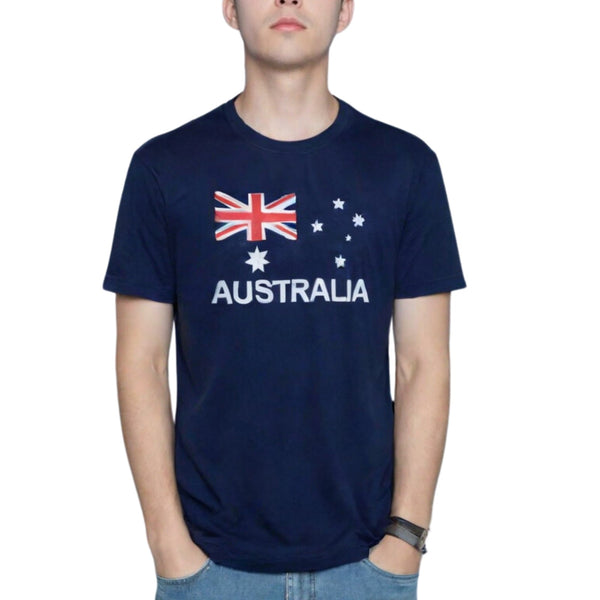 Br Apparel Adult Australian T Shirt Day 100% Cotton Souvenir Tee Top Flag Blue Large Unisex Costumes