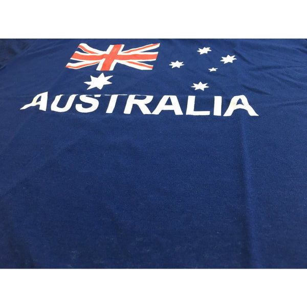 Br Apparel Adult Australian T Shirt Day 100% Cotton Souvenir Tee Top Flag Blue Large Unisex Costumes