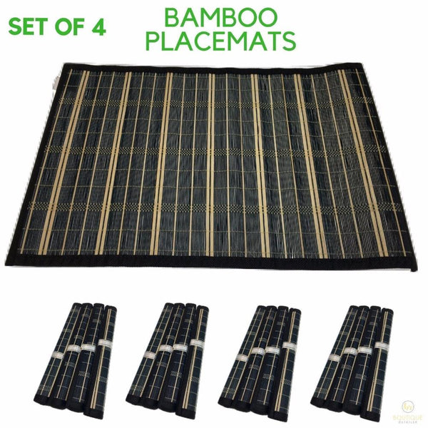 Br Home Set Of 4 Bamboo Dinner Table Decor Party Natural 45X30cm Bulk Placemats