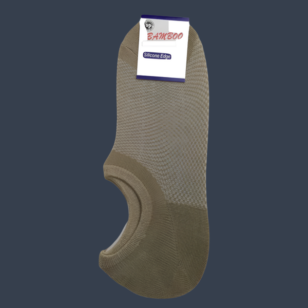 Br Apparel 1 Pair No Show Bamboo Non Slip Heel Grip Low Cut Invisible Footlet Beige 11 14 Socks