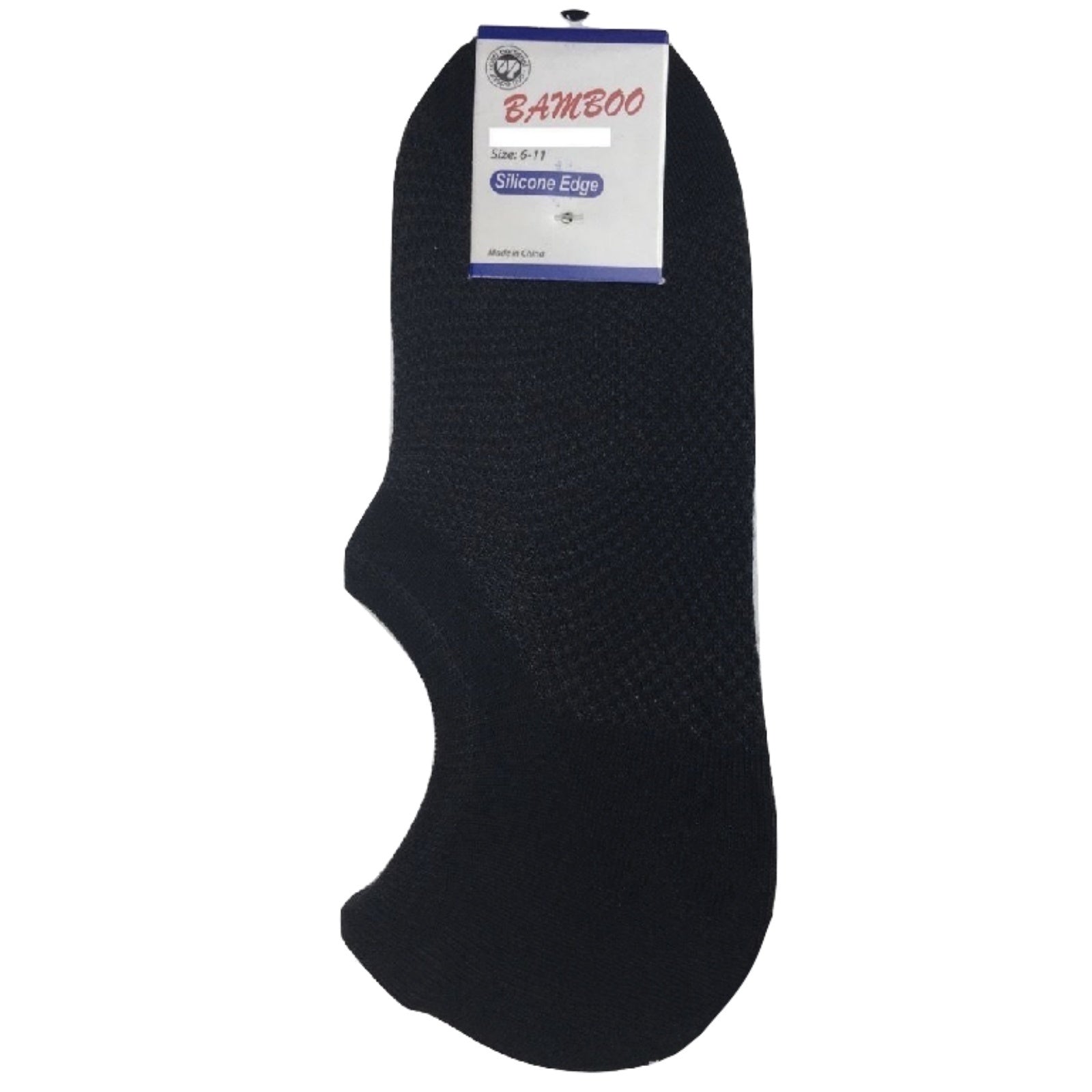 1 Pair No Show Bamboo Non Slip Heel Grip Low Cut Invisible Footlet Black 2 8 Socks