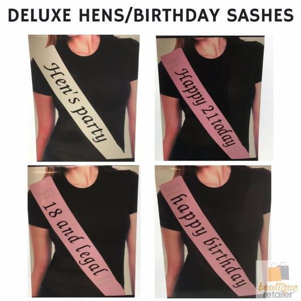 Hen's Night Bridal Sash Bride Happy Birthday 18Th 21St Party Girls Belts & Sashes