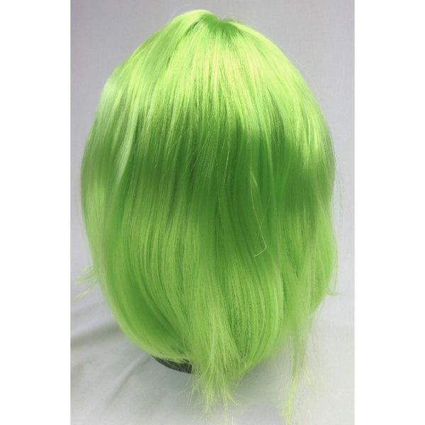 Br Costumes Bob Wig Short Straight Fringe Cosplay Party Full Hair Womens Fancy Dress Green Wigs Facial Hair