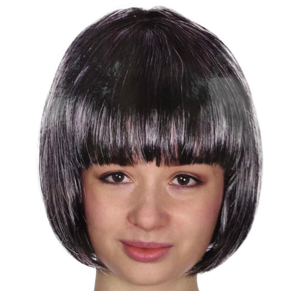 Br Costumes Bob Wig Short Straight Fringe Cosplay Party Full Hair Womens Fancy Dress Grey Wigs Facial Hair