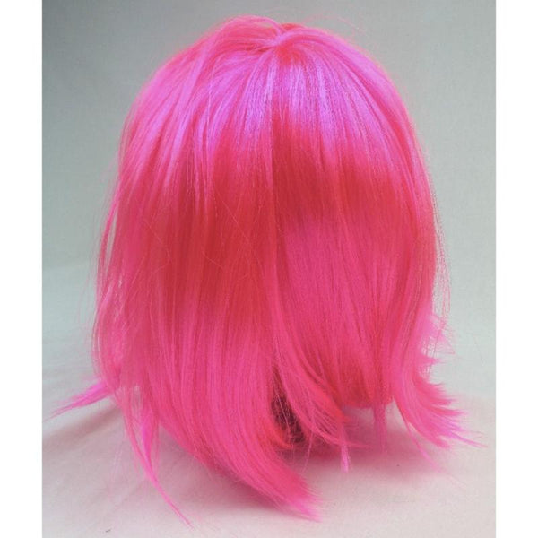 Br Costumes Bob Wig Short Straight Fringe Cosplay Party Full Hair Womens Fancy Dress Hot Pink Wigs Facial Hair