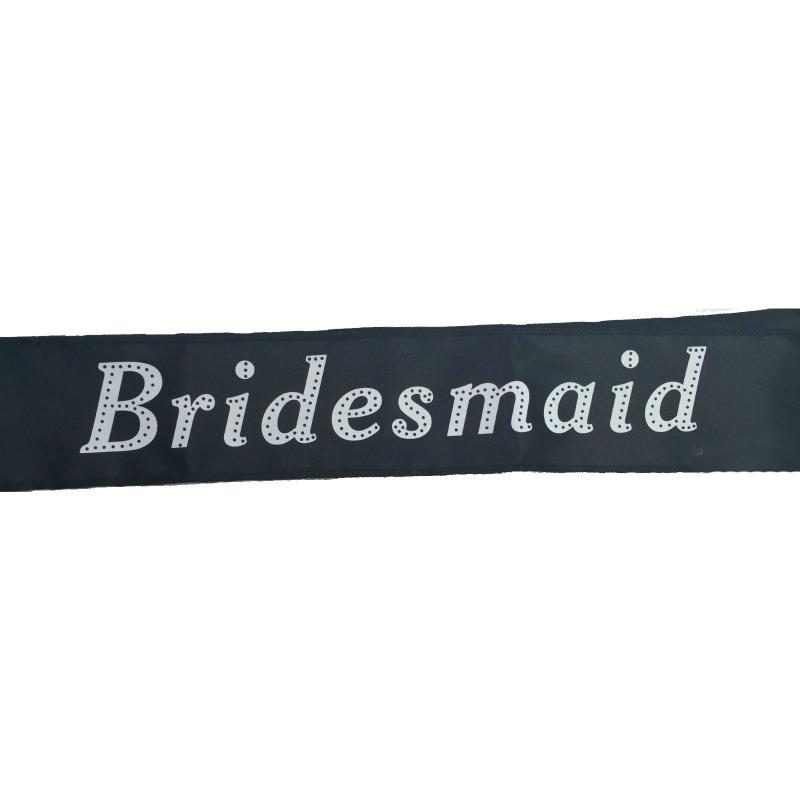 Br Costumes Hen's Night Sash Party Girls Wedding Bridesmaid Bridal To Be Satin Sashes (Black) Belts & Sashes