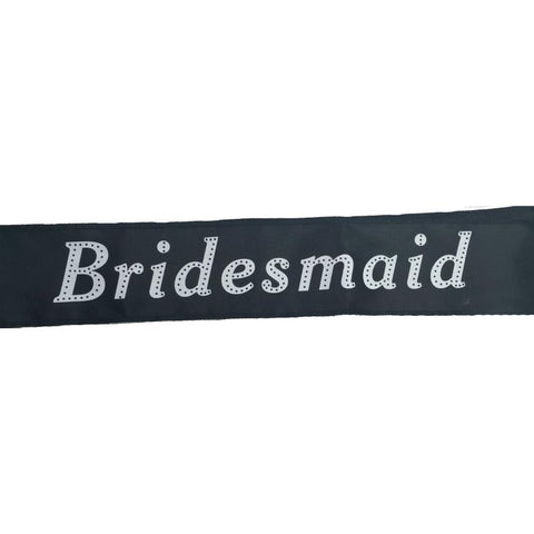 Br Costumes Hen's Night Sash Party Girls Wedding Bridesmaid Bridal To Be Satin Sashes (Black) Belts & Sashes