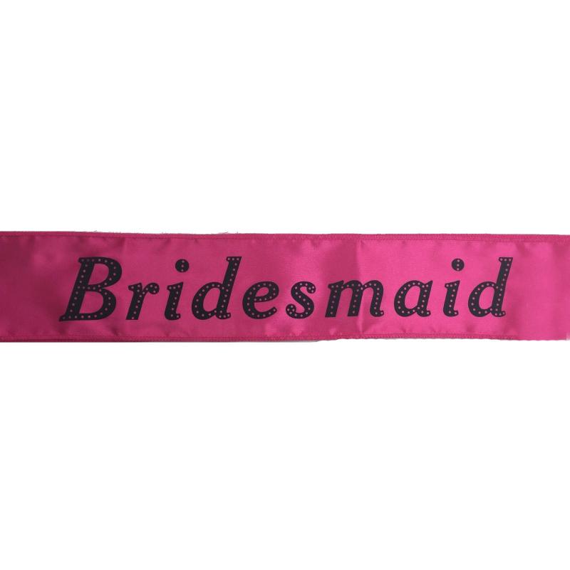 Br Costumes Hen's Night Sash Party Girls Wedding Bridesmaid Bridal To Be Satin Sashes (Hot Pink) Belts & Sashes