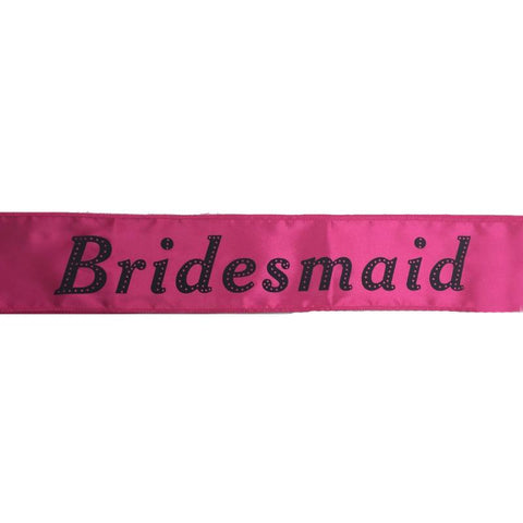 Br Costumes Hen's Night Sash Party Girls Wedding Bridesmaid Bridal To Be Satin Sashes (Hot Pink) Belts & Sashes