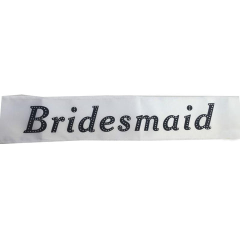 Br Costumes Hen's Night Sash Party Girls Wedding Bridesmaid Bridal To Be Satin Sashes (White) Belts & Sashes