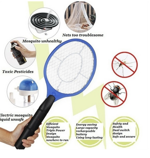 Br Outdoor 2 X Bug Zapper Racket Electric Fly Mosquito Pest Swatter Net Racquet Insect Zappers