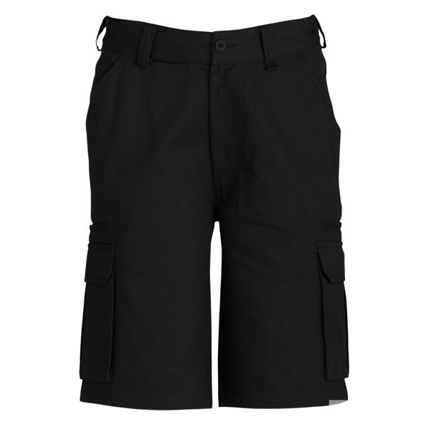 132 Br Apparel Mens Black Cotton Drill Cargo Shorts Heavy Work Tradie Military Fit Men's Shorts
