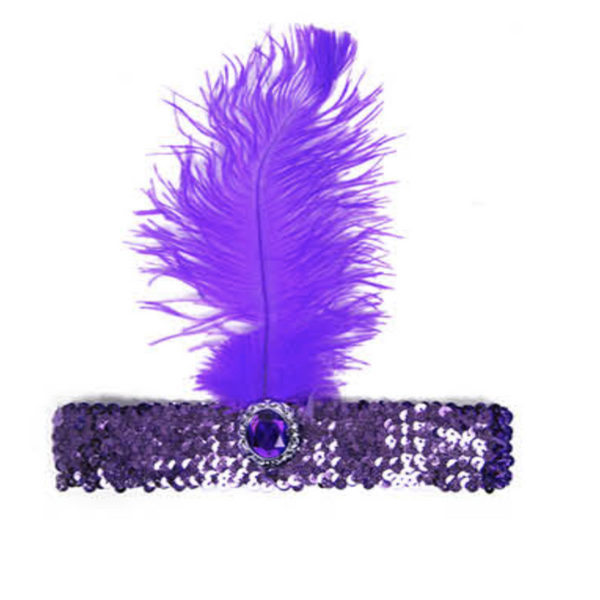 Br Costumes 1920S Flapper Headband Headpiece Feather Sequin Charleston Gatsby Dance Hats