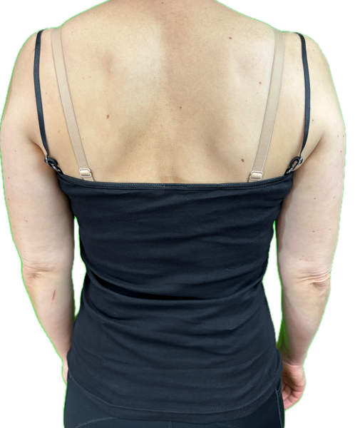 Womens Camisole Top Strap Singlet Summer Basic Tank Shirt Black Tops