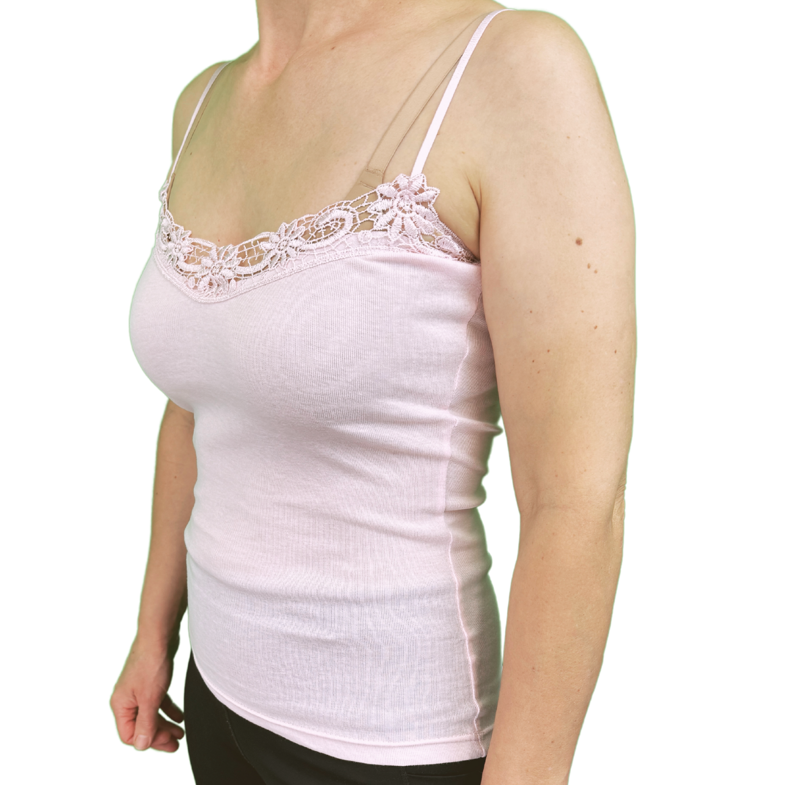 Womens Camisole Top Strap Singlet Summer Basic Tank Shirt Pink Tops