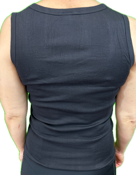 Ladies Sleeveless Singlet Top Womens Summer Basic Tank Shirt Lace Motif Front Black 18 20 Women Crop Tees