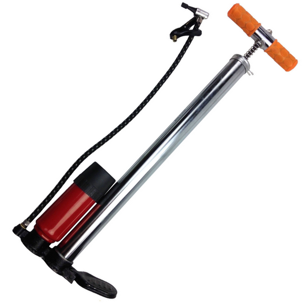 Hand Tyre Pump With Booster & Kpa Gauge Psi Bike Air Inflator Bicycle Tire Bike Tools