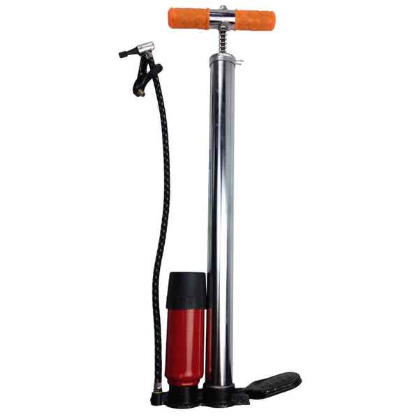 Hand Tyre Pump With Booster & Kpa Gauge Psi Bike Air Inflator Bicycle Tire Bike Tools