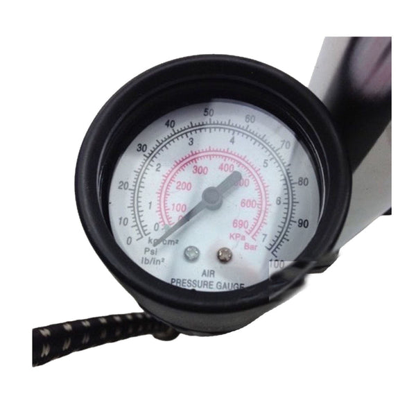 Hand Tyre Pump With Booster & Kpa Gauge Psi Bike Air Inflator Bicycle Tire Bike Tools