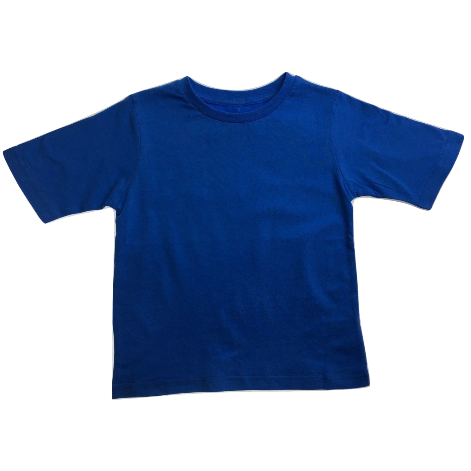 Br Apparel Kids Plain T Shirt Childrens 100% Cotton Boys Girls Basic Blank Tee Top Bright Blue Unisex Costumes