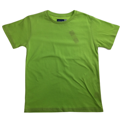 Br Apparel Kids Plain T Shirt Childrens 100% Cotton Boys Girls Basic Blank Tee Top Lime Unisex Costumes