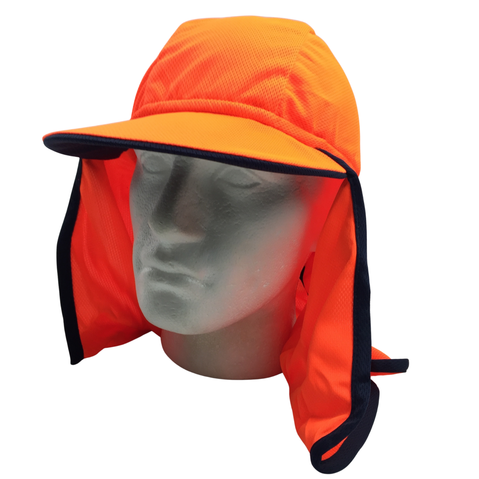 Br Apparel Hi Vis Legionnaire Hat Cap Sun Protection Workwear Legionnaires Fluro Orange Unisex Costumes