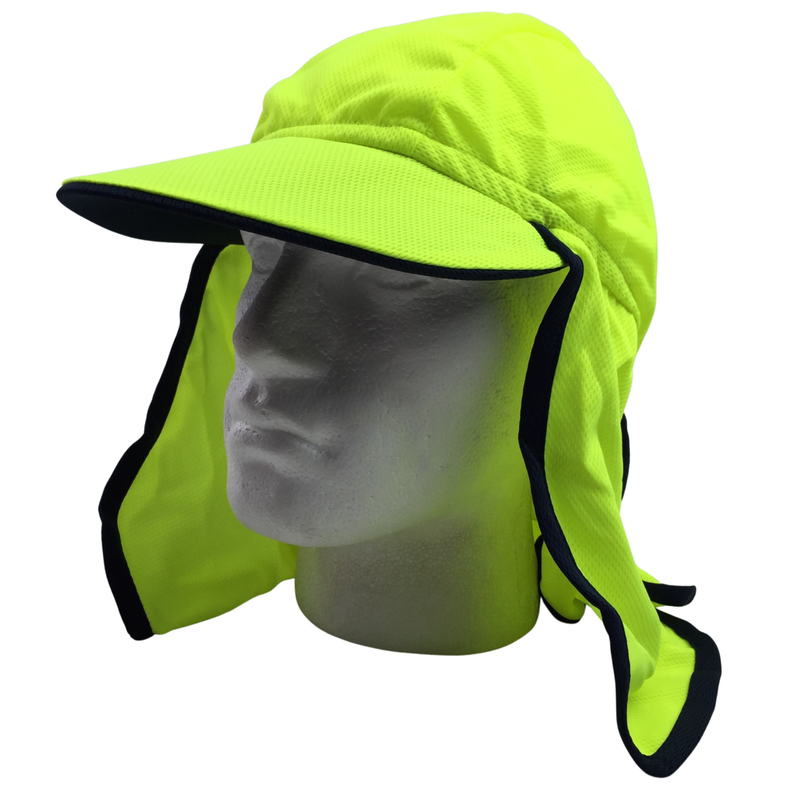 Br Apparel Hi Vis Legionnaire Hat Cap Sun Protection Workwear Legionnaires Fluro Yellow Unisex Costumes