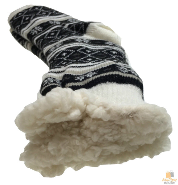 Br Apparel 1 Pair Ladies Thick Fur Bed Womens Soft Work Fluffy Slipper Non Socks