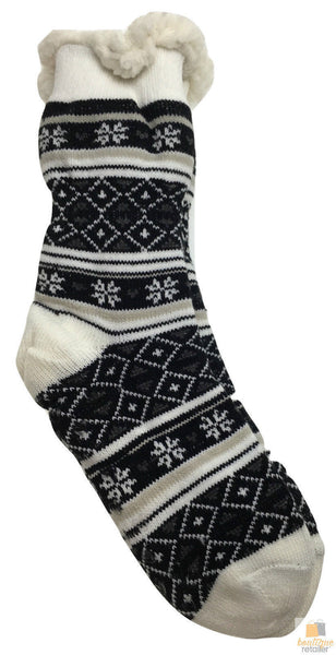 Br Apparel 1 Pair Ladies Thick Fur Bed Womens Soft Work Fluffy Slipper Non Socks