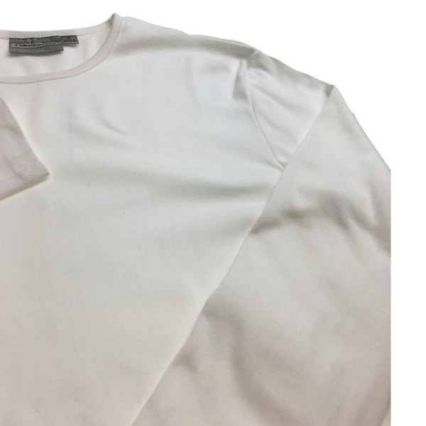 Br Apparel Mens 100% Cotton Plain Long Sleeve Top Basic Shirt Tee Slim Fitted Style White Xl T Shirts