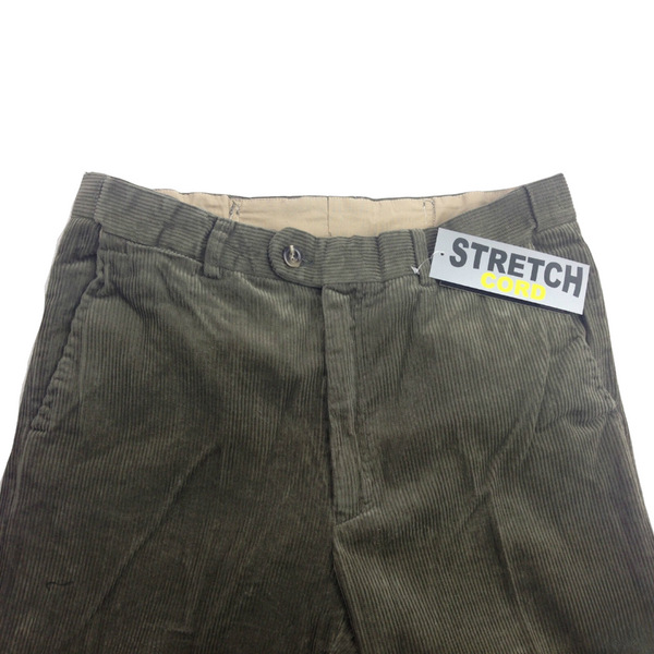 Jacksmith Mens Corduroy Trousers Cords Casual Stretch Cotton Size 32"" 44"" Olive (89) 97 (38"") Pants