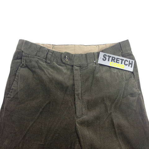 Jacksmith Mens Corduroy Trousers Cords Casual Stretch Cotton Size 32"" 44"" Olive (89) 97 (38"") Pants