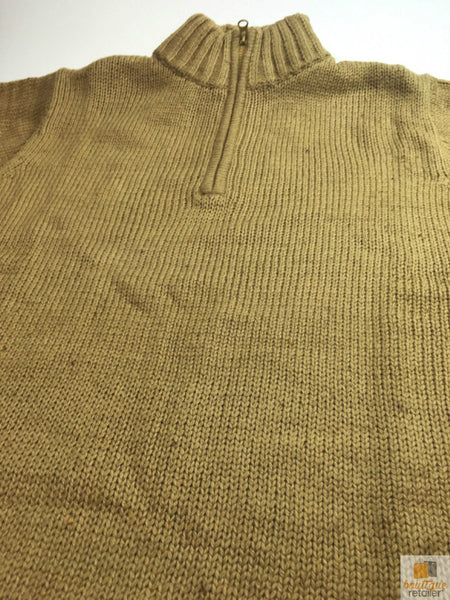 Br Apparel Mens Knit Jumper Pullover Sweater Knitted Casual Stretch Warm Winter Half Zip Burgundy L Jumpers