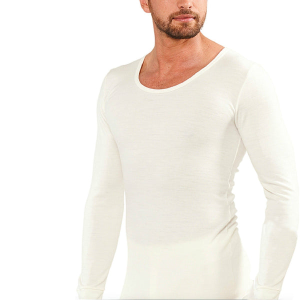 Br Apparel Men's Thermal Long Sleeve Top Merino Wool Blend Underwear Xl 105Cm T Shirts