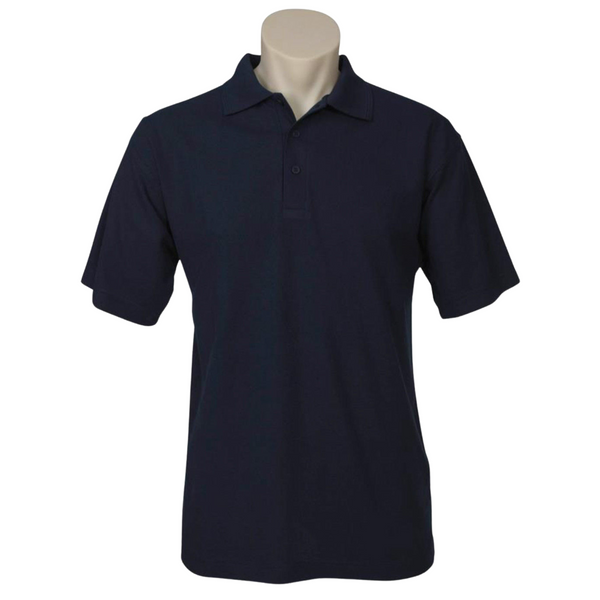 Mens Polo Top Shirt Casual Short Sleeve Pique Knit Basic Navy Blue Casual Shirts